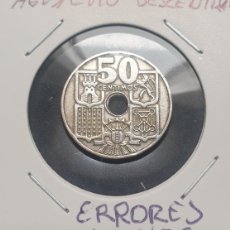 Monedas Franco: 50 CENTIMOS E51 CON ERRORES, PRINCIPAL AGUJERO DESCENTRADO