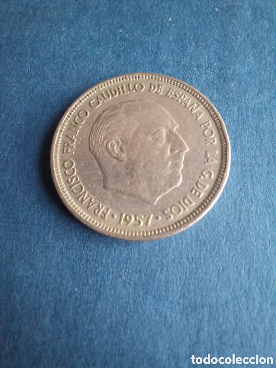 Monedas Franco: 5 PESETAS 1957 *58. EBC - Foto 1