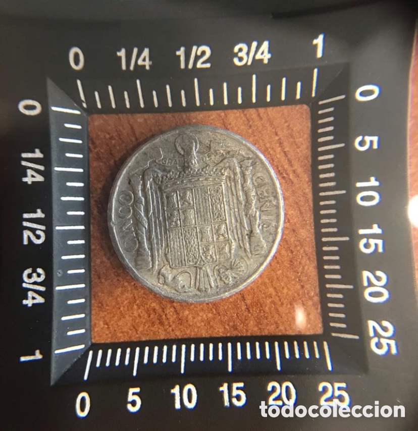 Monedas Franco: 5 c&eacute;ntimos 1941 Espa&ntilde;a - Foto 2