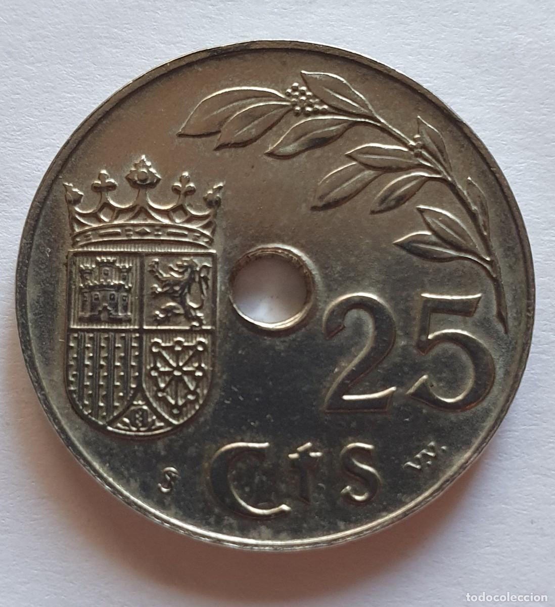 Monedas Franco: moneda de 25 centimos estado espa&ntilde;ol 1937 - Foto 1