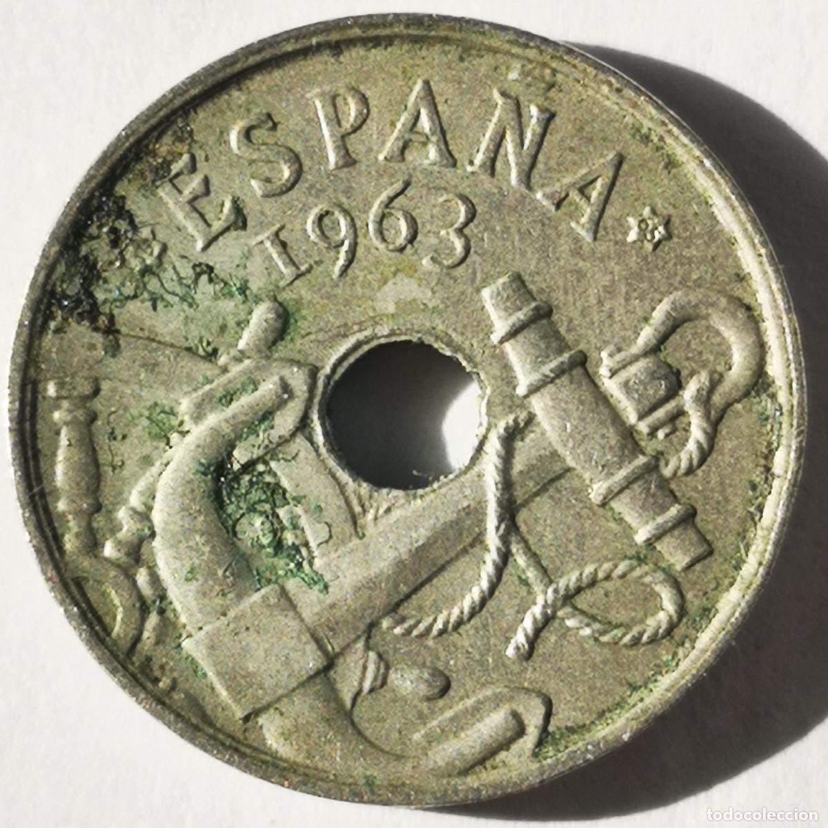 Monedas Franco: MONEDA 50 Centimos 1963 Estrella * 65 - Foto 2