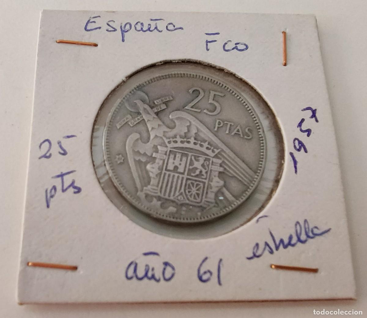 Monedas Franco: Moneda de 25 Pesetas de Franco. - Foto 1