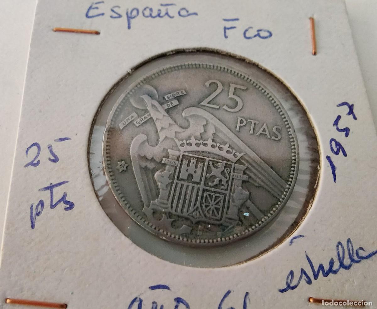 Monedas Franco: Moneda de 25 Pesetas de Franco. - Foto 2