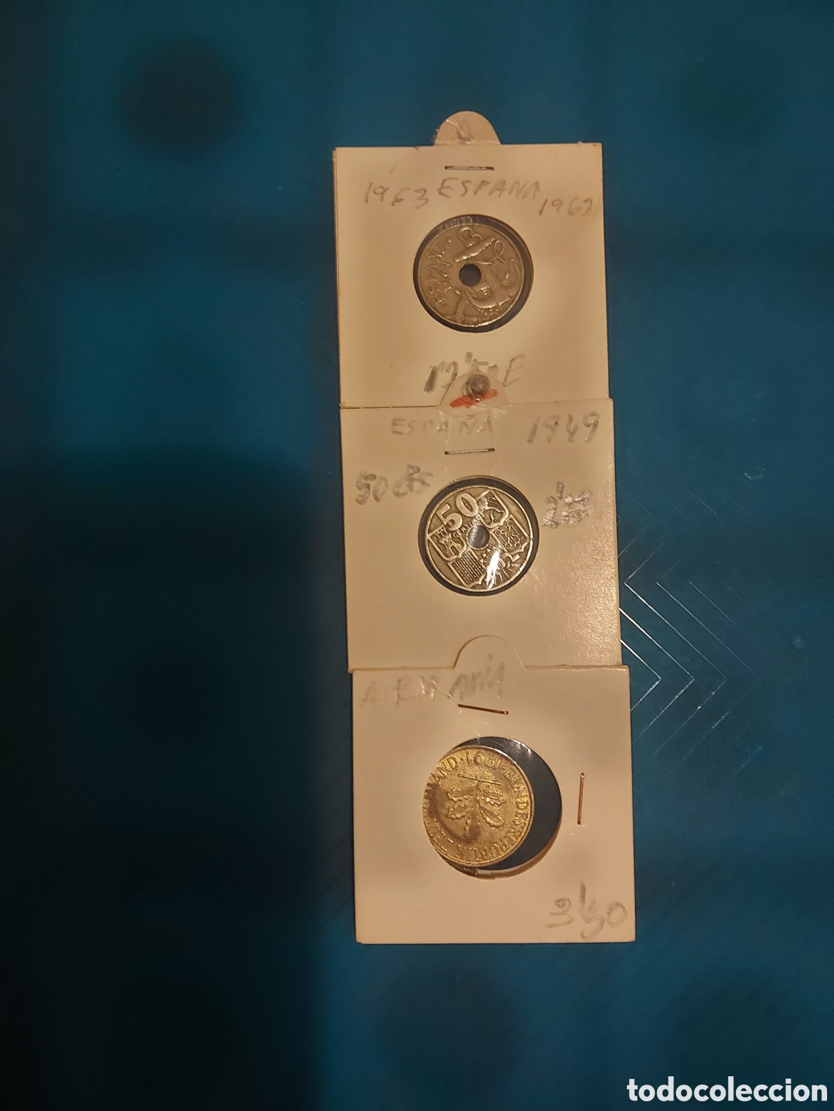 Monedas Franco: 2Espa&ntilde;a y2 Alemania - Foto 1