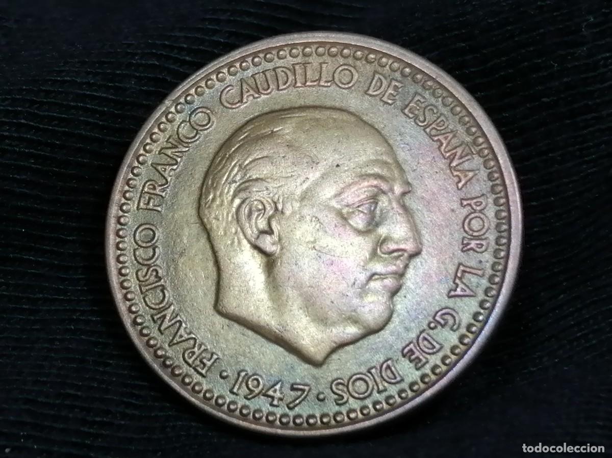 Monedas Franco: 1 PESETA 1947 / 54. EBC+ - Foto 5