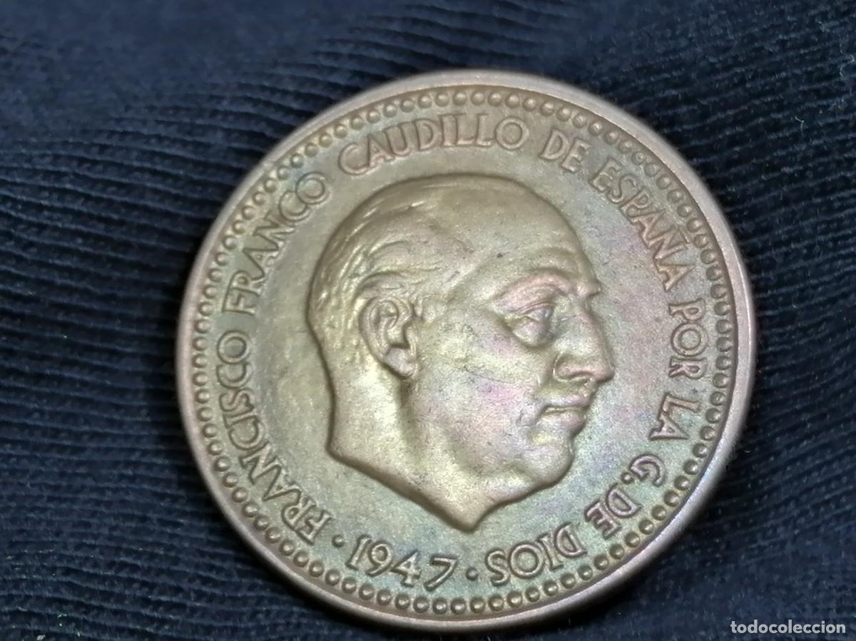 Monedas Franco: 1 PESETA 1947 / 54. EBC+ - Foto 7