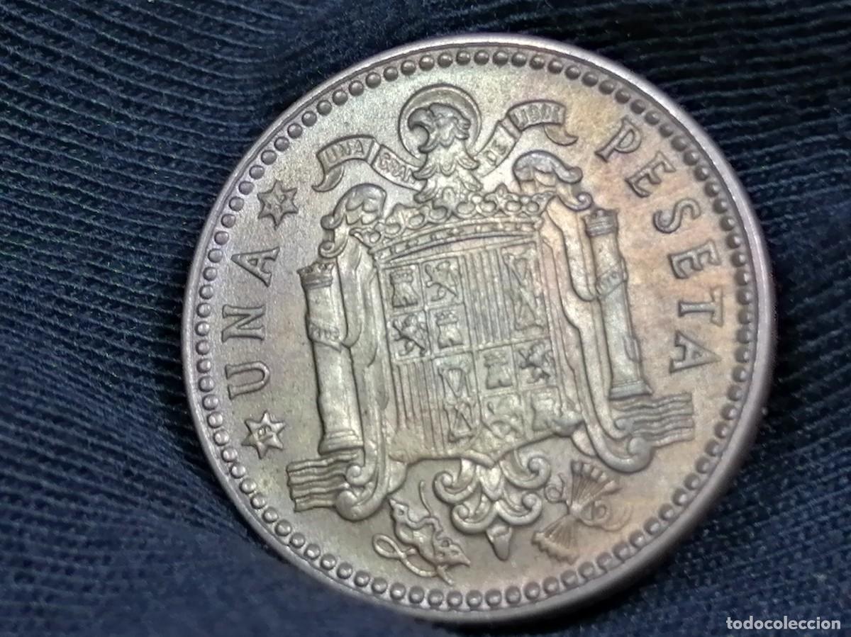 Monedas Franco: 1 PESETA 1947 / 54. EBC+ - Foto 11