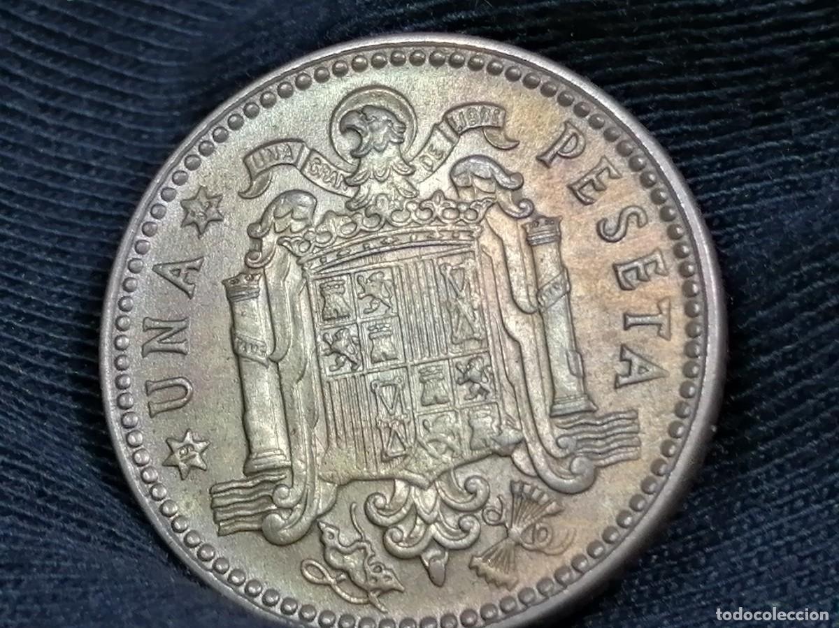 Monedas Franco: 1 PESETA 1947 / 54. EBC+ - Foto 12