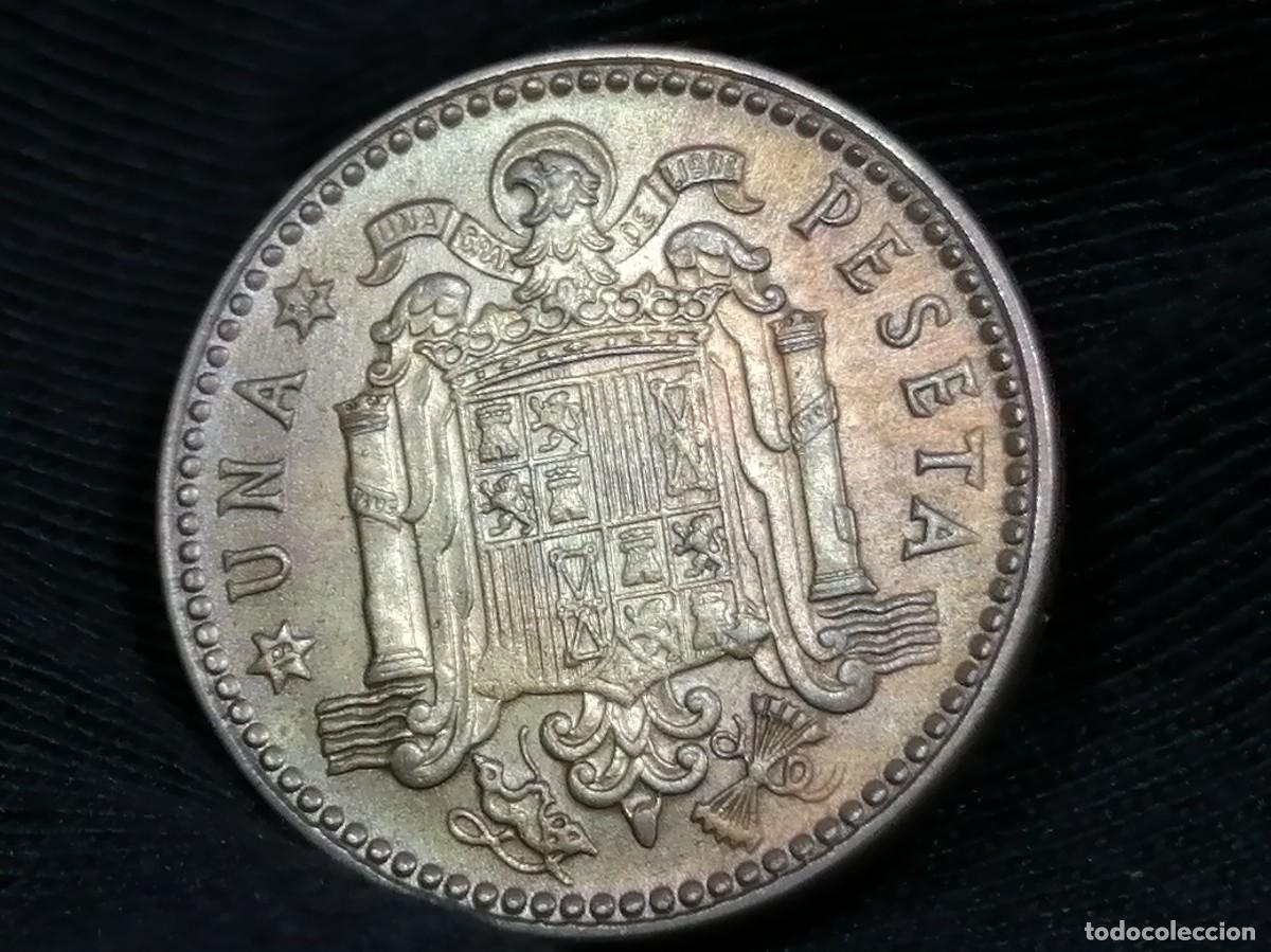 Monedas Franco: 1 PESETA 1947 / 54. EBC+ - Foto 13