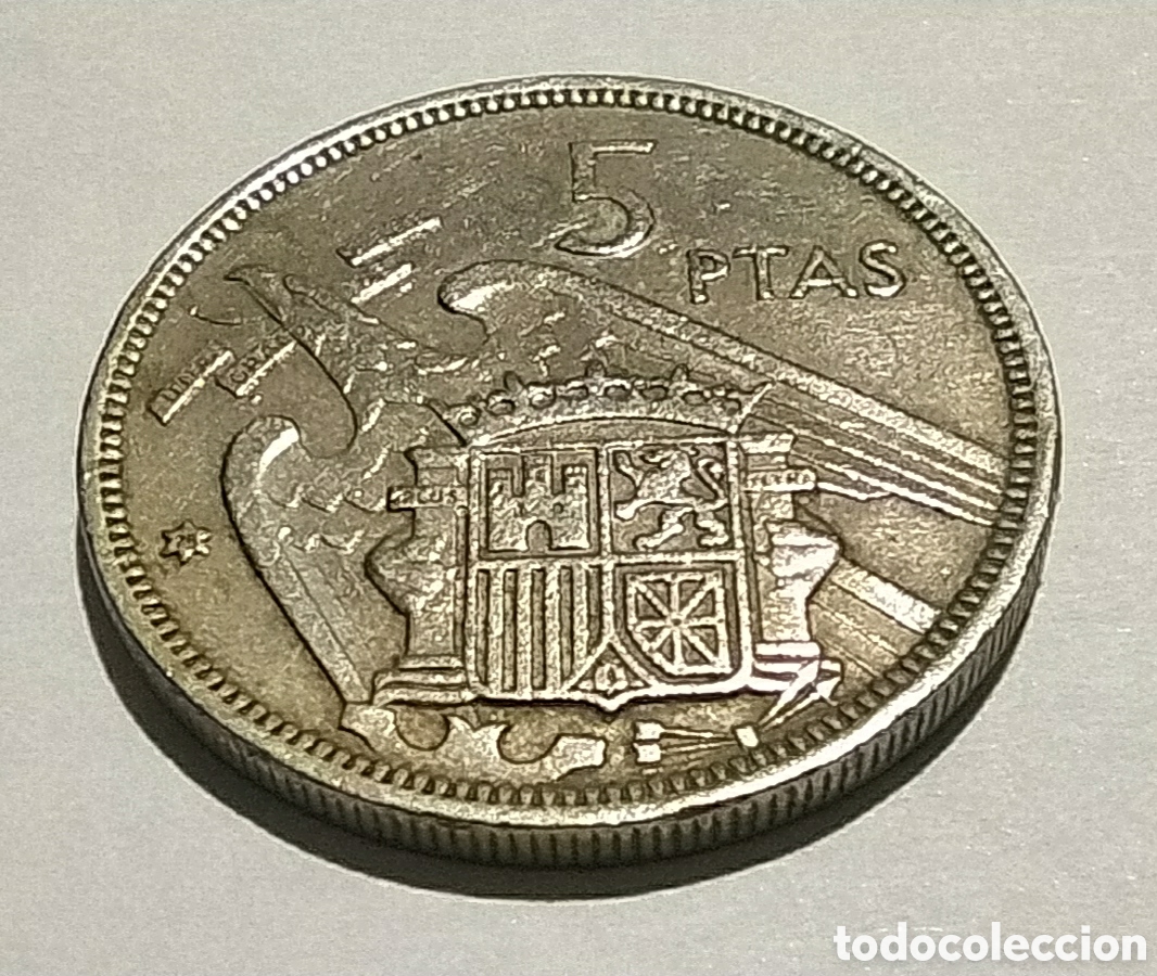 Monedas Franco: 5 PESETAS 1957 - Foto 4