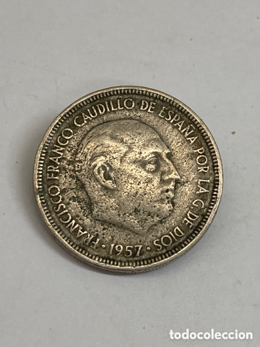 Monedas Franco: Moneda 5 pesetas 1957 L44 - Foto 1
