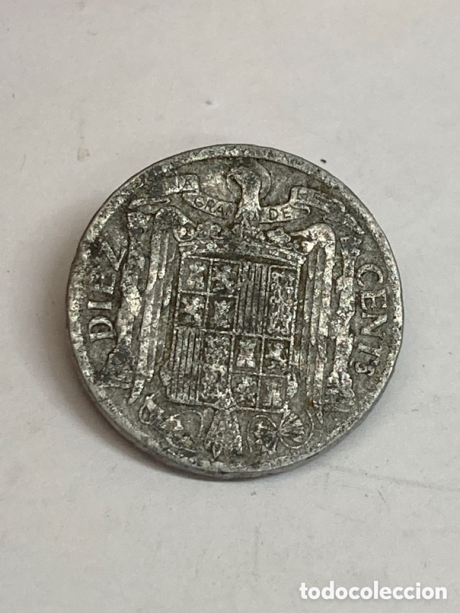 Monedas Franco: Moneda 10 c&eacute;ntimos 1940 L45 - Foto 2