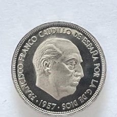 Monedas Franco: 5 PESETAS AÑO 1957*74 PROOF SIN CIRCULAR,