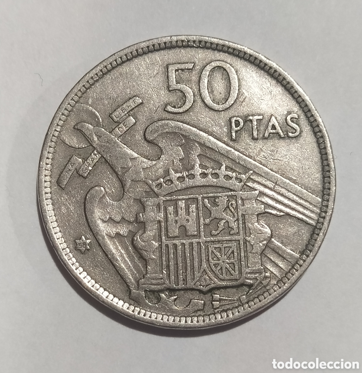 Monedas Franco: 50 pesetas 1957 - Foto 2