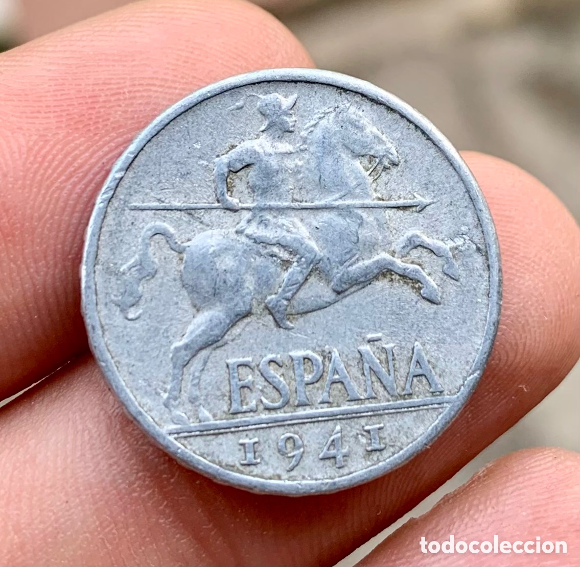 Monedas Franco: Moneda 10 Centimos 1941. Estado Espa&ntilde;ol - Foto 1