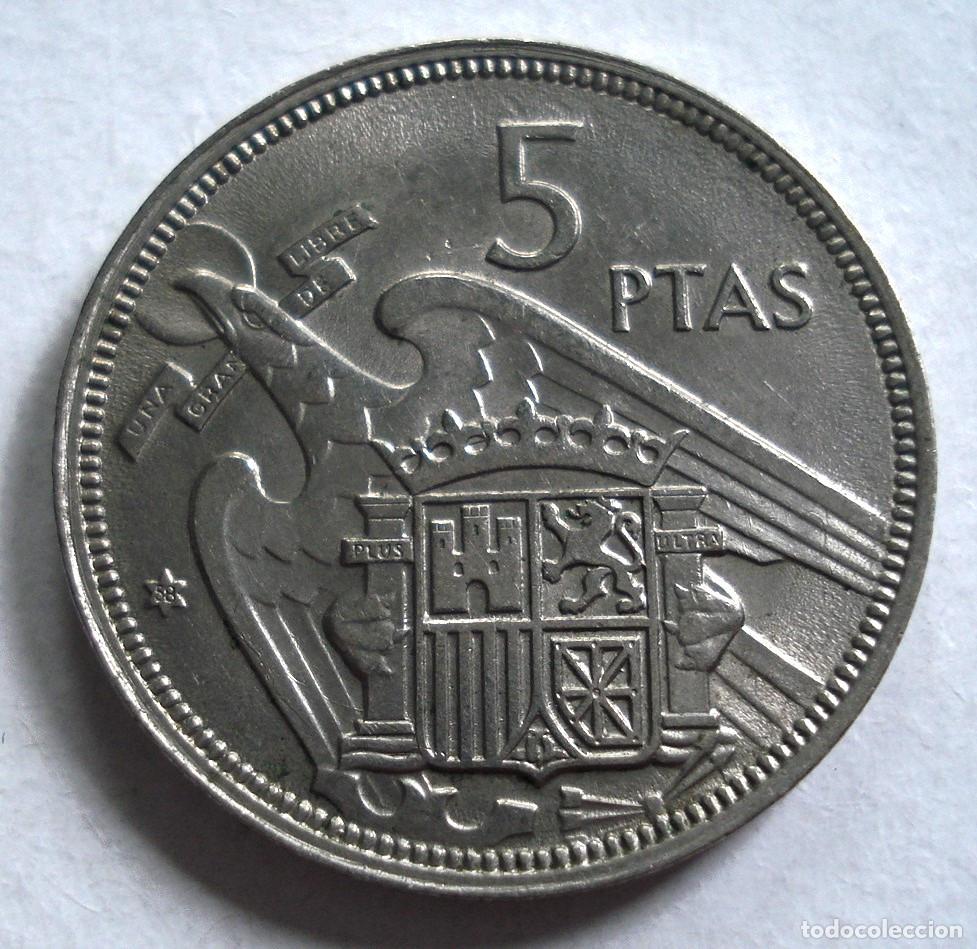 Monedas Franco: SPAIN. 5 PESETAS 1957 *58 PLUS. - Foto 1