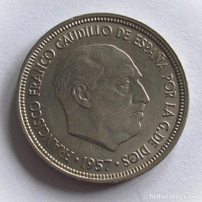 Monedas Franco: SPAIN. 5 PESETAS 1957 *58 PLUS. - Foto 2