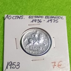 Monedas Franco: MONEDAS ESPAÑOLAS. 10 CÉNTIMOS DE 1953