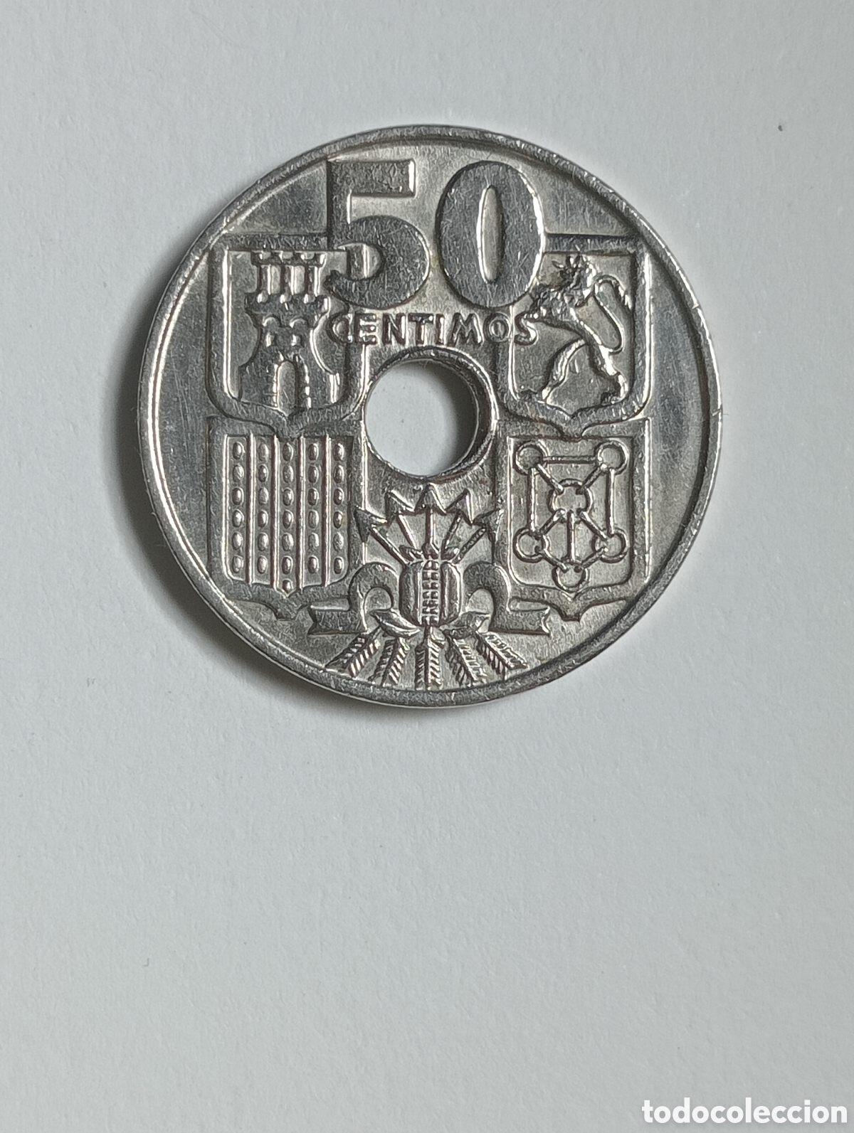 Monedas Franco: ESPA&Ntilde;A 5O CENT 1963 ( ESTRELLAS 19-65) - Foto 2