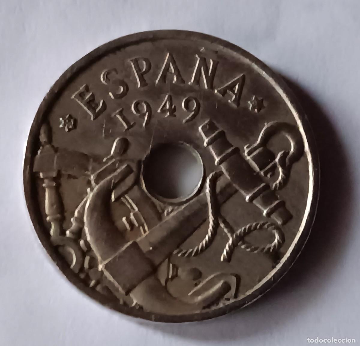 Monedas Franco: 50 c&eacute;ntimos a&ntilde;o 1949 Espa&ntilde;a - Foto 2