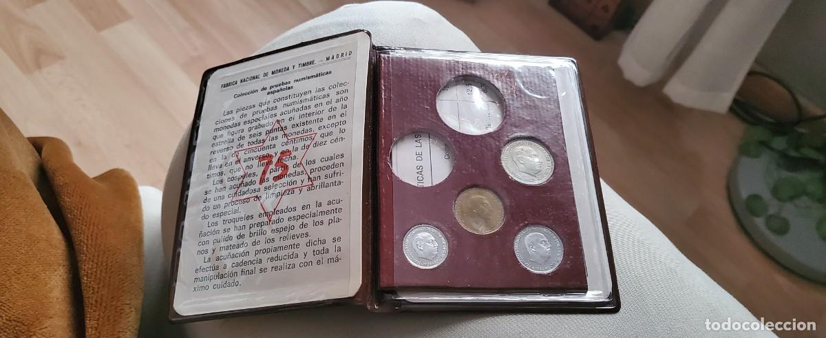 Monedas Franco: Cartera FNMT 1975 pruebas - Foto 2
