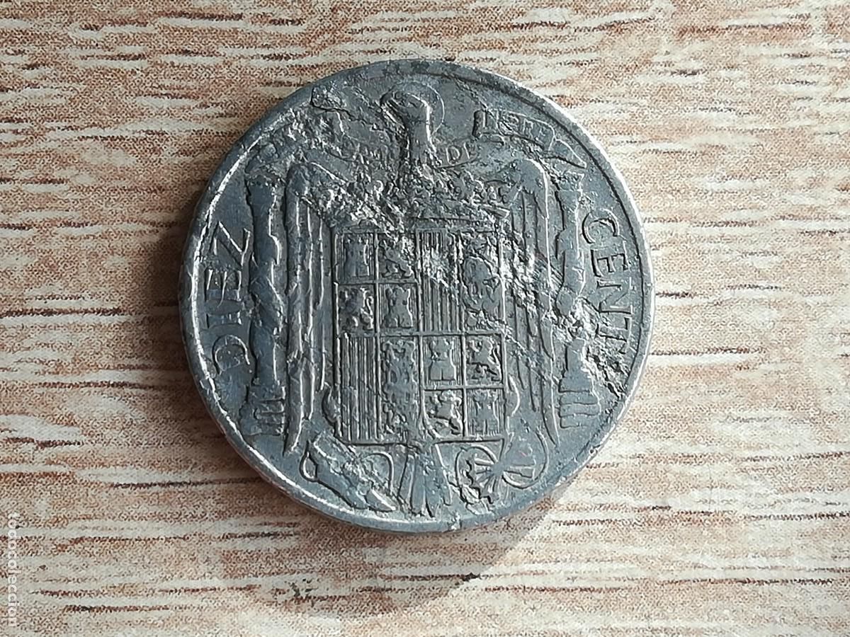 Monedas Franco: MONEDA 10 C&Eacute;NTIMOS ESPA&Ntilde;A A&Ntilde;O 1953. - Foto 2