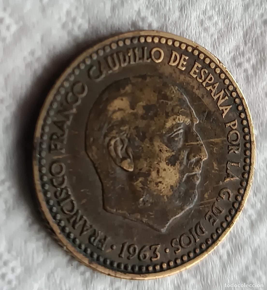 Monedas Franco: Peseta 1963 estrella 67 - Foto 2