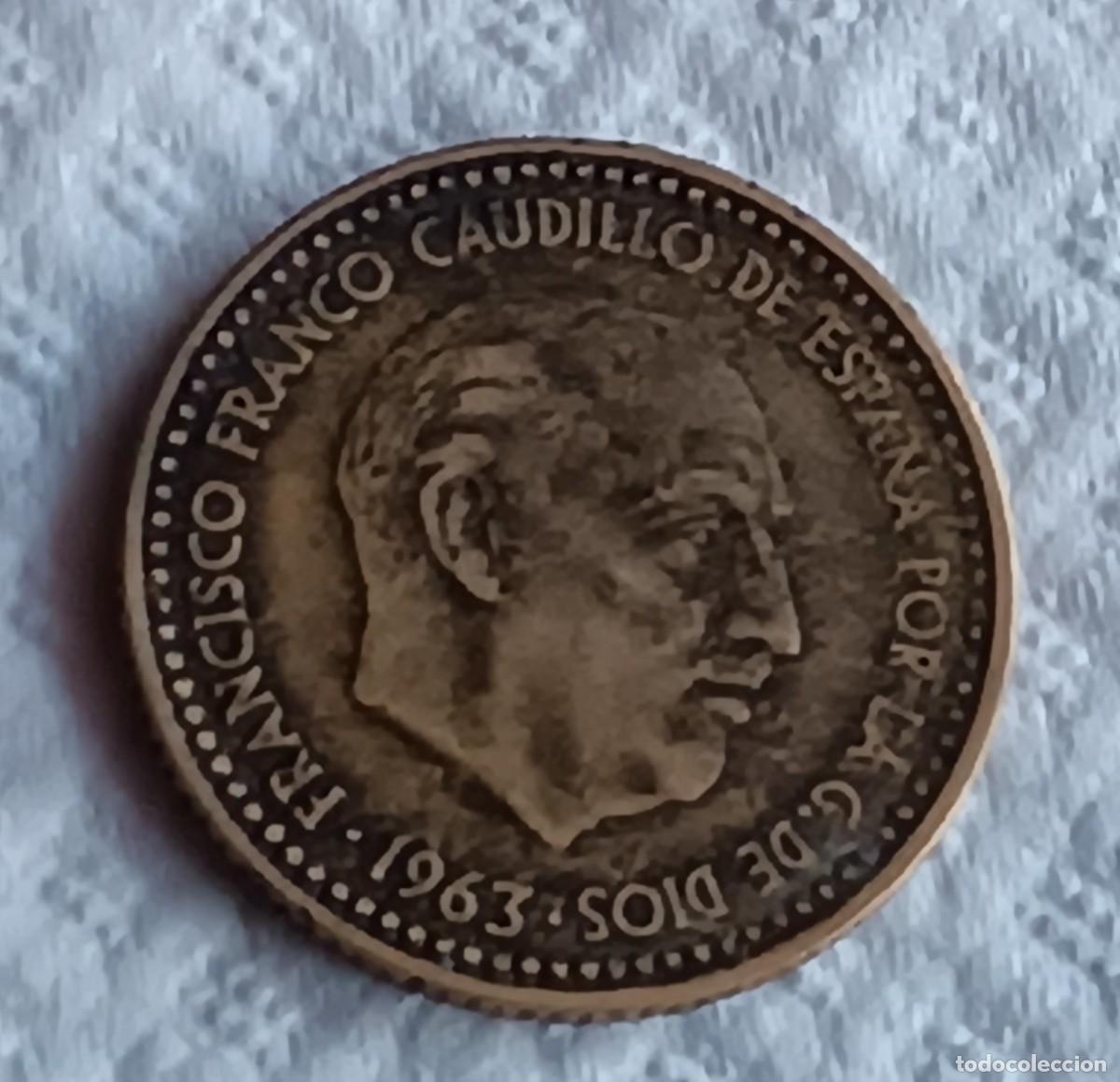 Monedas Franco: Peseta 1963 estrella 63 - Foto 2