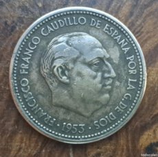 Monedas Franco: MONEDA DE 2,50 PESETAS 1953 *19 54, ESTADO ESPAÑOL FRANCISCO FRANCO