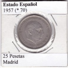 Monedas Franco: MONEDA. ESPAÑA. 25 PESETAS. 1957 (*70).