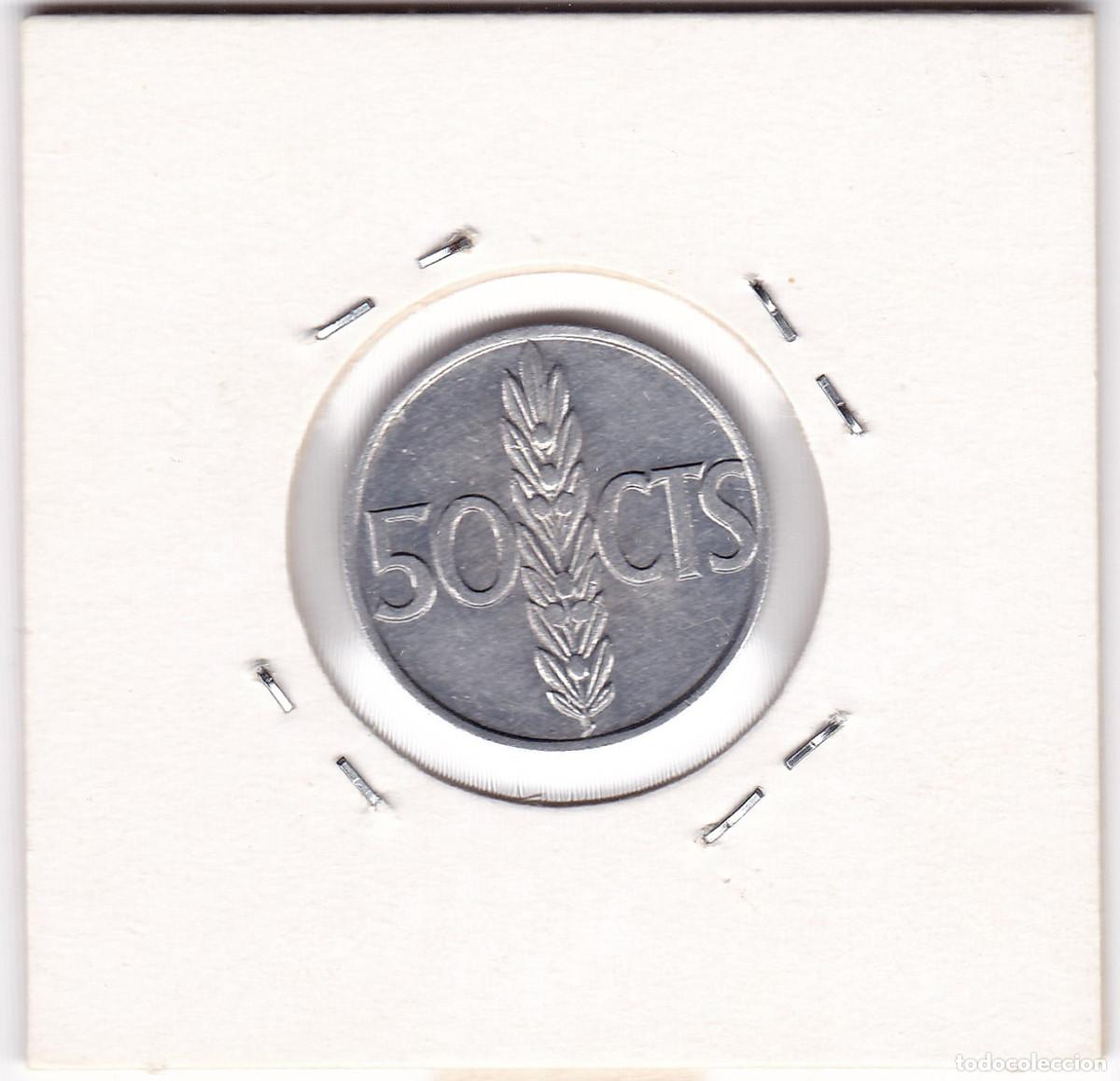 Monedas Franco: Moneda. Espa&ntilde;a. 50 C&eacute;ntimos. 1966 *73 MBC. - Foto 2