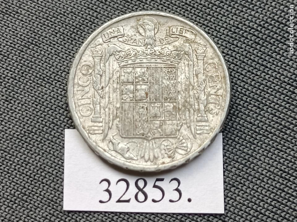 Monedas Franco: Espa&ntilde;a, 5 c&eacute;ntimos 1945, Franco - Foto 2