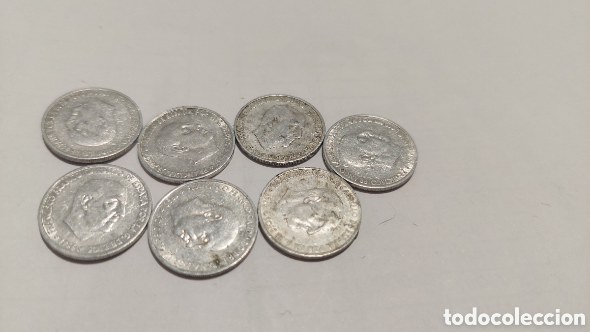 Monedas Franco: Lote 5 monedas de 50 centimos 1966 - Foto 2