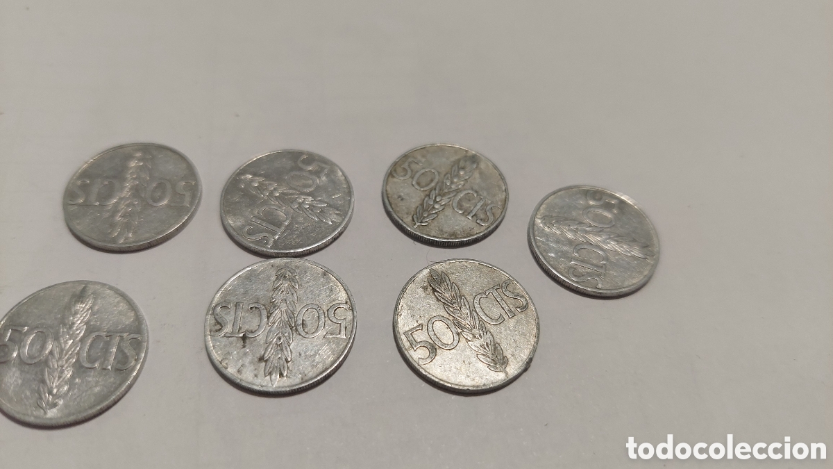 Monedas Franco: Lote 5 monedas de 50 centimos 1966 - Foto 1