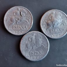 Monedas Franco: COLECCION 3 MONEDA DE 10 CENTIMOS - ESPAÑA 1941- 1945-1953