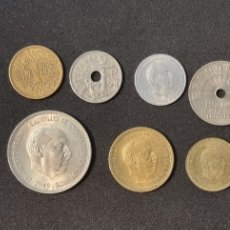 Monedas Franco: 9 MONEDAS ESTADO ESPAÑOL SC O MBC