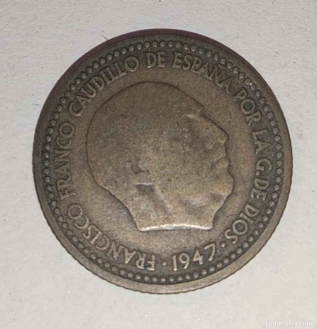 Monedas Franco: Moneda una peseta de 1947 - Foto 2