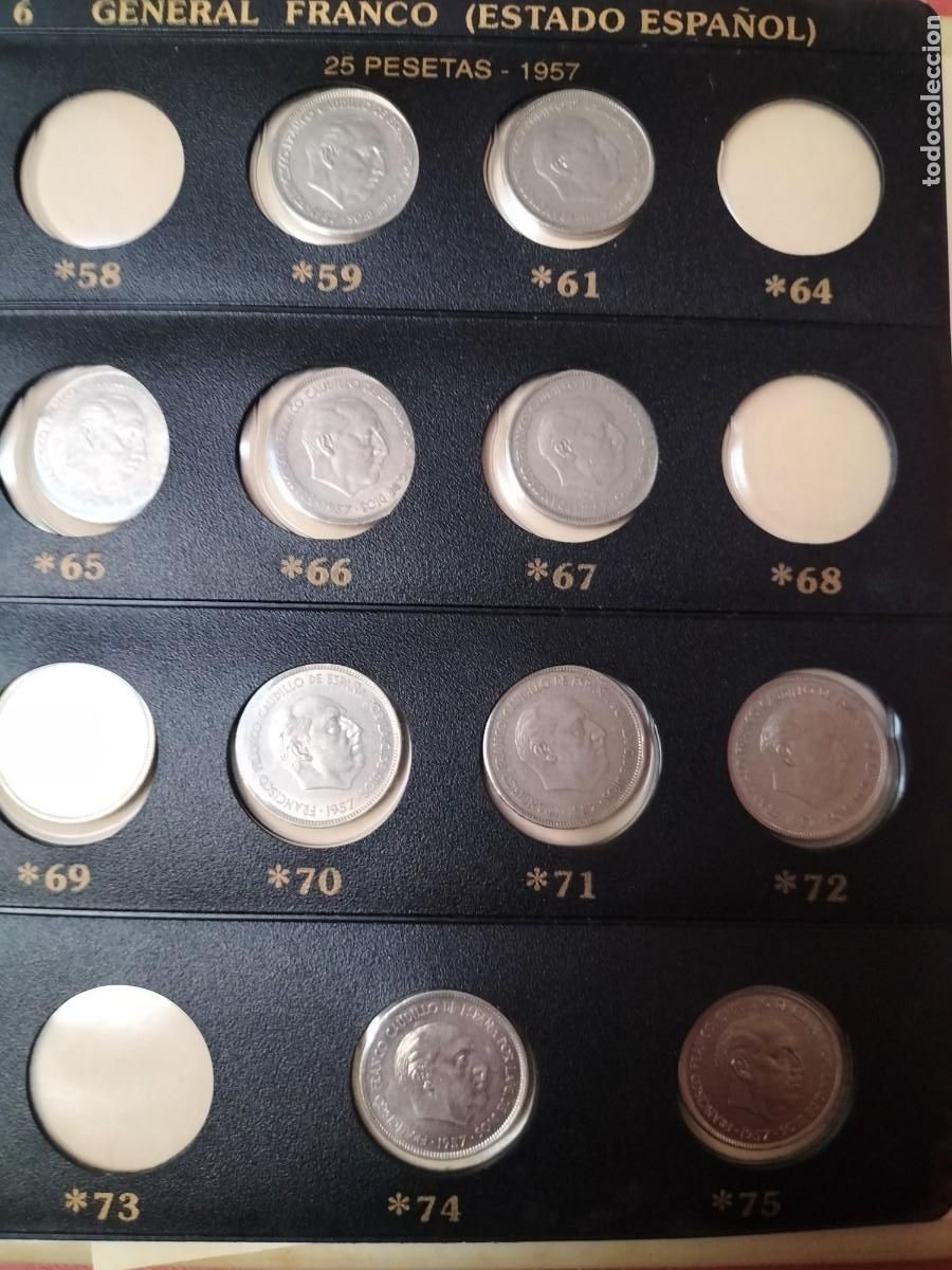 Monedas Franco: Estuche con monedas de Franco - Foto 4