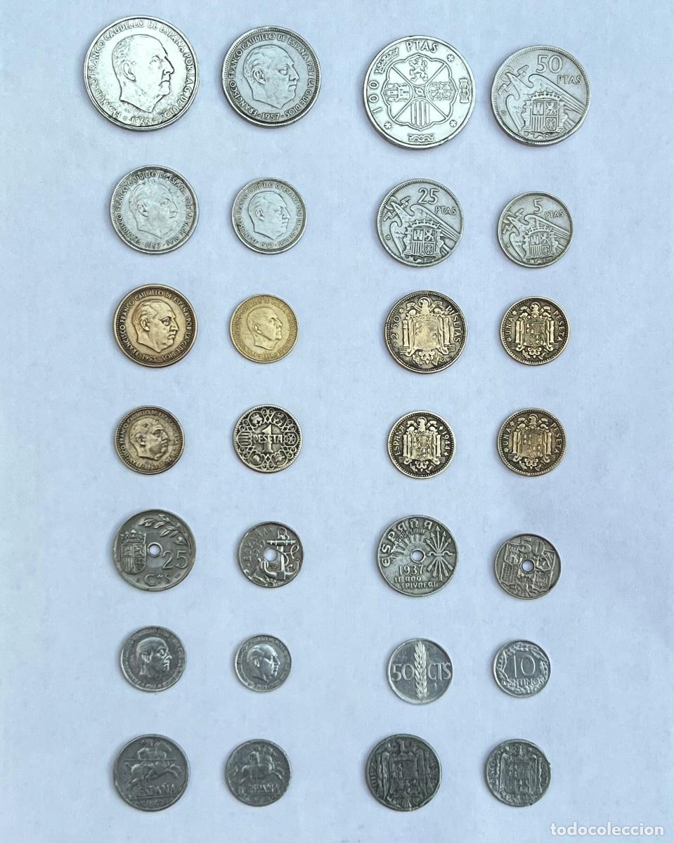 Monedas Franco: Colecci&oacute;n monedas estado espa&ntilde;ol - Foto 1