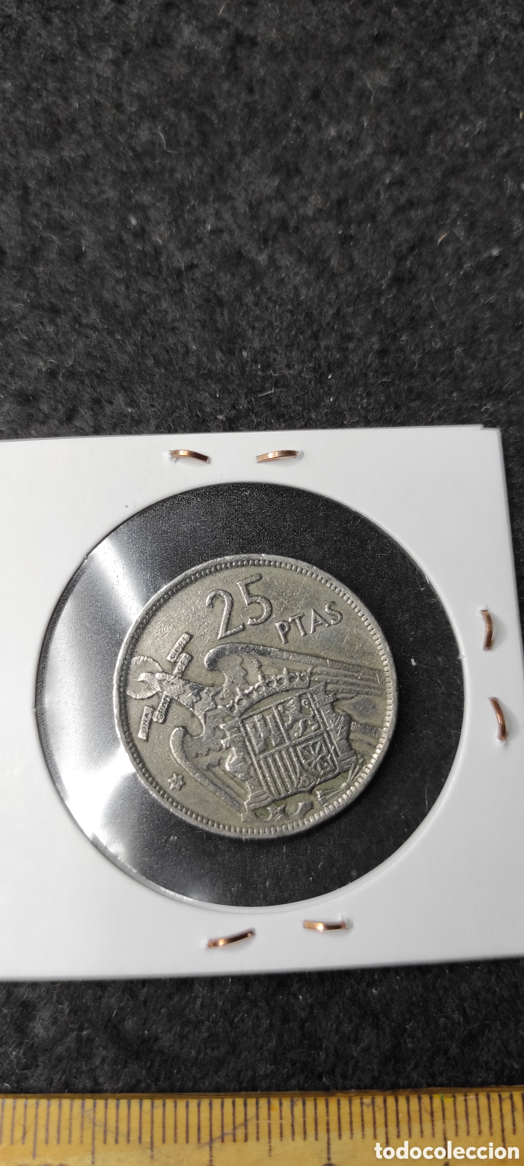 Monedas Franco: Moneda de 25 pesetas 1957 *58 EBC - Foto 2
