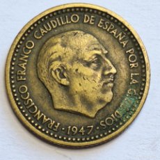 Monedas Franco: ⚜️ AU638. 1 PESETA 1947 *52