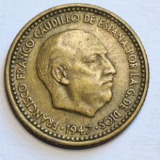 Monedas Franco: ⚜️ AU637. 1 PESETA 1947 *51