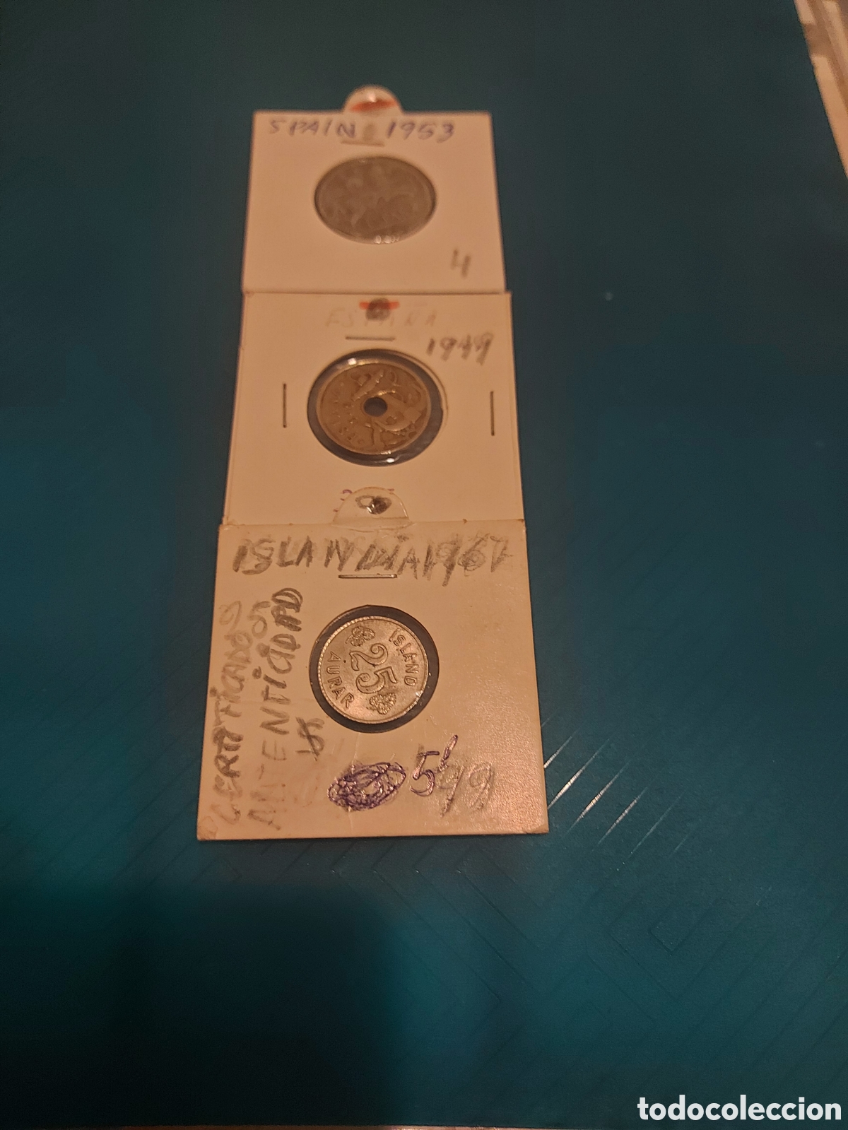 Monedas Franco: 2 Espa&ntilde;a y 1Islandia - Foto 1