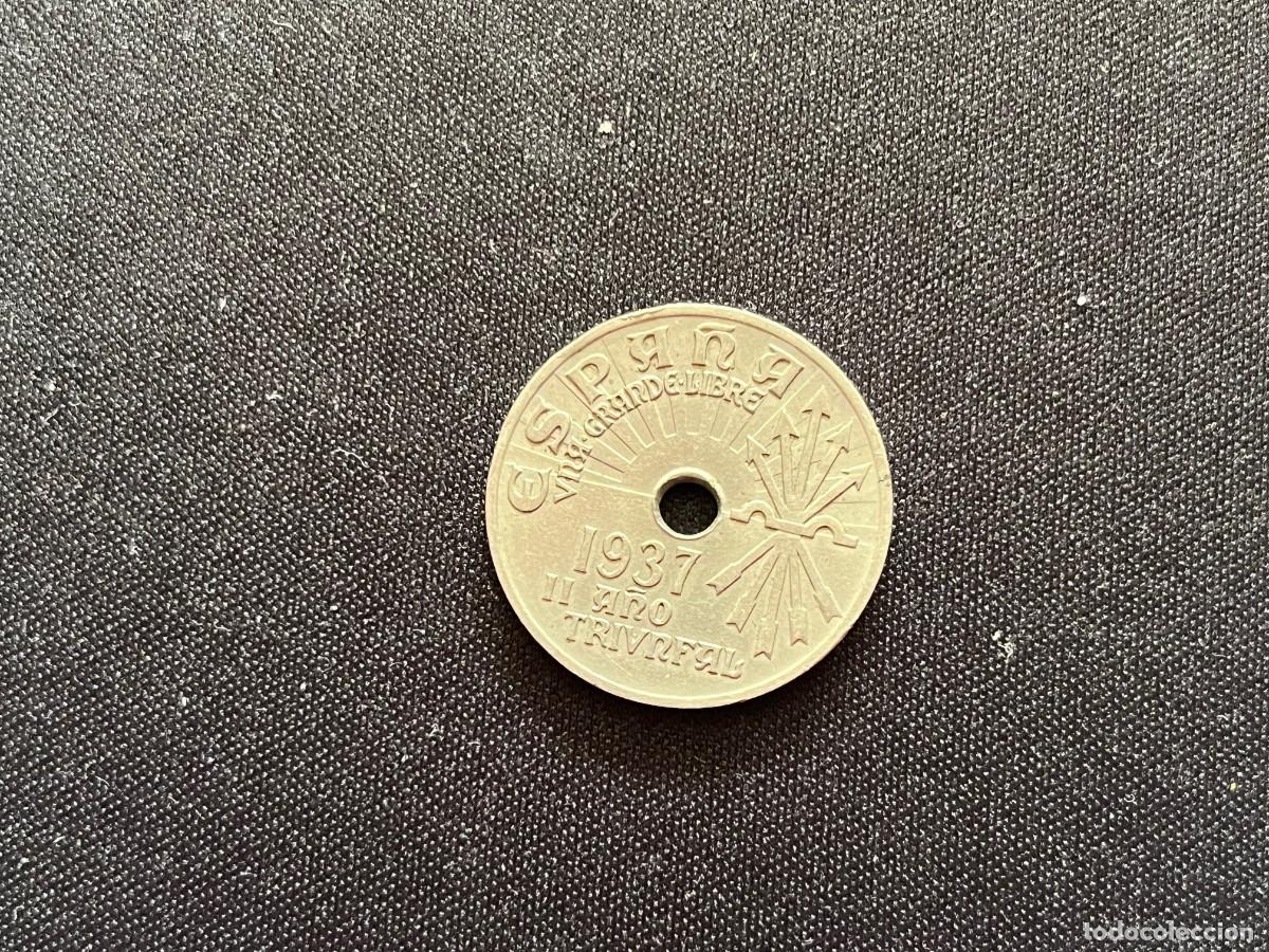 Monedas Franco: MONEDA DE 25 CENTIMOS A&Ntilde;O 1937 - Foto 2
