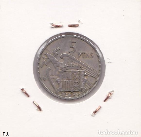 Monedas Franco: Moneda 5 Ptas 1957*63 E Espa&ntilde;ol. Mbc. - Foto 2