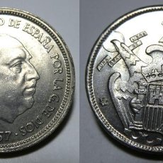 Monedas Franco: MONEDA DEL ESTADO ESPAÑOL 25 PESETAS 1957 *69 SC