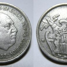 Monedas Franco: MONEDA DEL ESTADO ESPAÑOL 5 PESETAS 1957 *58