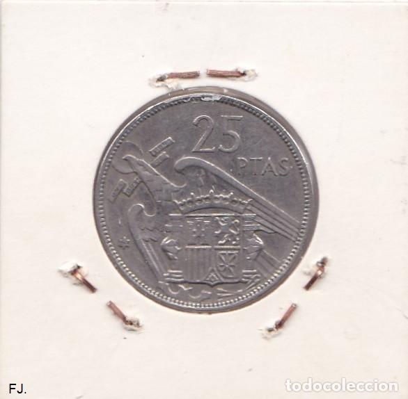 Monedas Franco: Moneda 25 Ptas 1957*64 E Espa&ntilde;ol. Mbc. - Foto 2