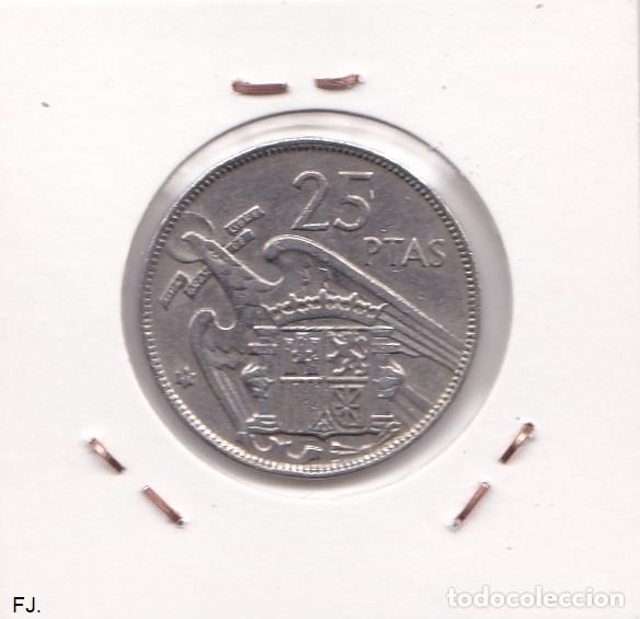 Monedas Franco: Moneda 25 Ptas 1957*67 E Espa&ntilde;ol. Mbc. - Foto 2