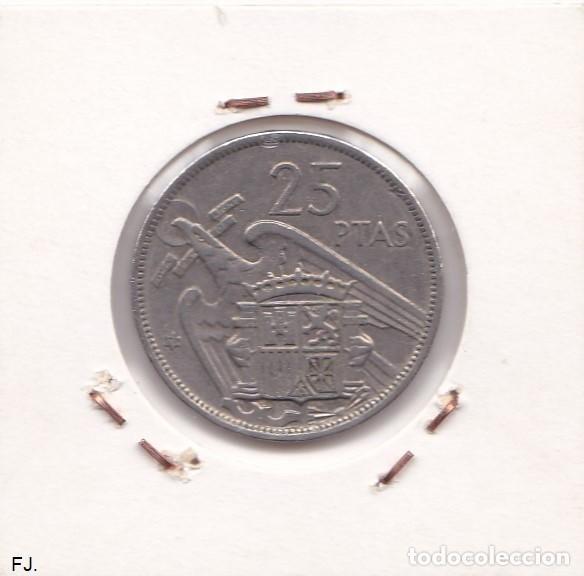 Monedas Franco: Moneda 25 Ptas 1957*72 E Espa&ntilde;ol. Mbc. - Foto 2